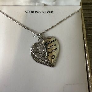 Believe by Brilliance Mothers Love Sterling Silver Heart Necklace